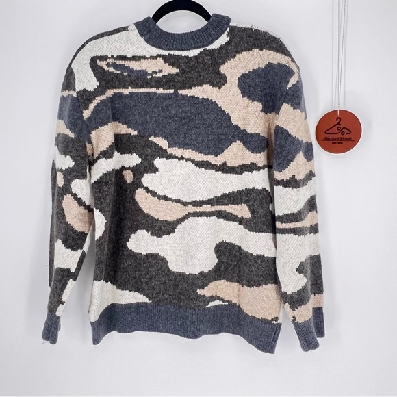 ❌SOLD❌ H&M Relaxed Fit Jacquard-knit Alpaca Wool Blend Crewneck Sweater - Picture 2 of 5
